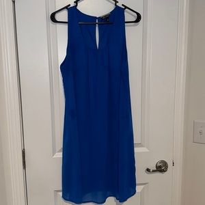 Vibrant blue light summer fabric dress